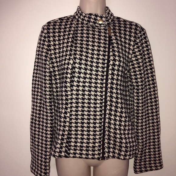 LUCIANO DANTE houndstooth double front zip knit - Picture 8 of 8